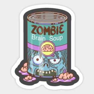 Zombie Brain Soup Sticker